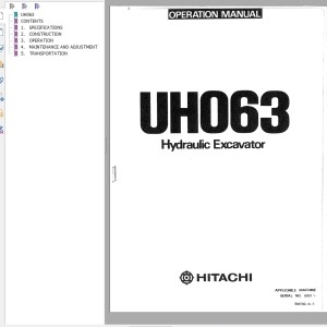 Hitachi UH063 Operation Manual EM730-4-1