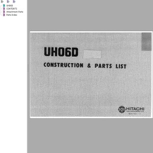 Hitachi UH06D Parts List P161-1