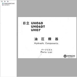 Hitachi UH06D UH06DT UH07 Parts List P1649-1