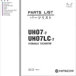 Hitachi UH07-7 UH07LC-7 Parts List P144-6-4