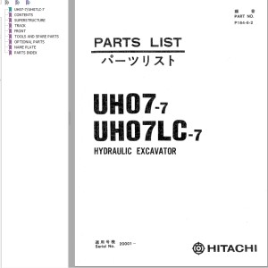 Hitachi UH07-7 UH07LC-7 Parts List P164-6-2