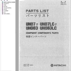 Hitachi UH07-7 UH07LC-7 UH083 UH083LC Parts List P144-E1-2