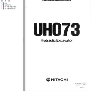 Hitachi UH073 Operation Manual EM130-4-1