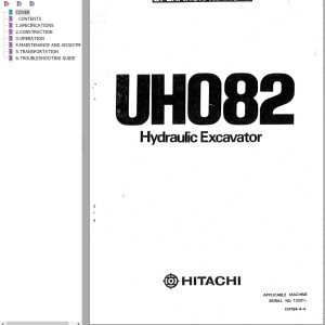 Hitachi UH082 Operation Manual EM164-4-4