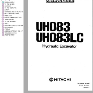 Hitachi UH083 UH083LC Operation Manual EM144-6-2