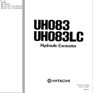 Hitachi UH083 UH083LC Operation Manual EM164-C-1
