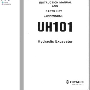 Hitachi UH101 Instruction Manual And Parts List EMP7509-CQ-1