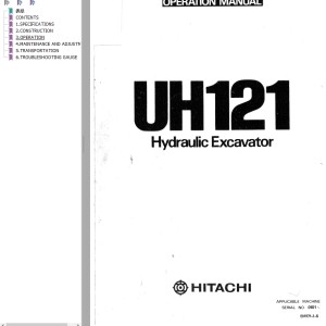 Hitachi UH121 Operation Manual EM171-1-5