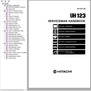 Hitachi UH123 Serviceman Handbook KH-037-00