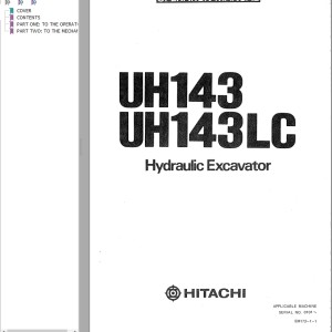 Hitachi UH143 UH143LC Operation Manual EM172-1-1