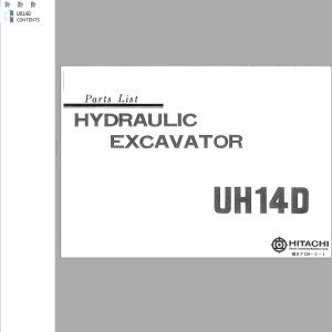 Hitachi UH14D Parts List P120-5-1