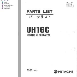 Hitachi UH16C Parts List P163-MC1-2