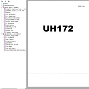 Hitachi UH172 Service Manual KM024-00