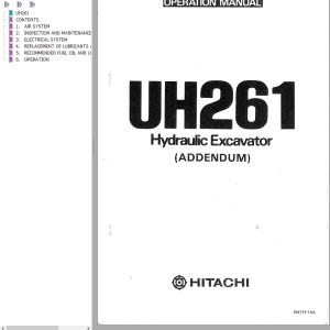 Hitachi UH261 Operation Manual EM771-1-5A