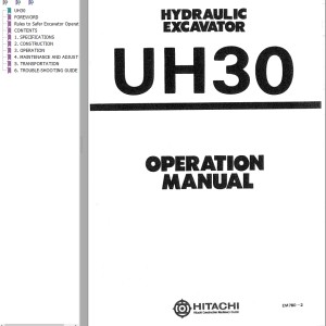 Hitachi UH30 Operation Manual EM780-2