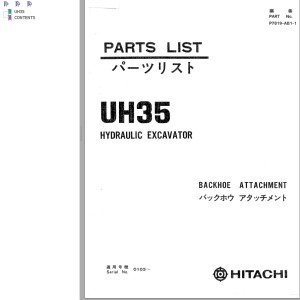 Hitachi UH35 Parts List P7819-AB1-1
