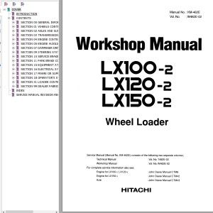 Hitachi LX100-2 LX120-2 LX150-2 Workshop Manual W482E-02
