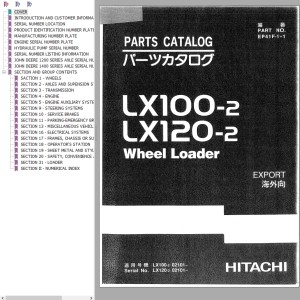 Hitachi LX100-2 LX120-2 Parts Catalog EP41F-1-1