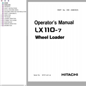 Hitachi LX110-7 Operator's Manual OW-648CE(H)