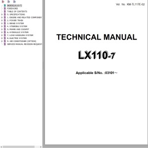 Hitachi LX110-7 Technical Manual KM-TL117E-02