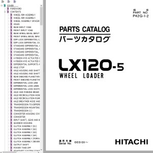 Hitachi LX120-5 Parts Catalog P42G-1-2