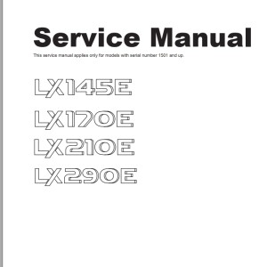 Hitachi LX145E LX170E LX210E LX290E Service Manual SM-42JE-02