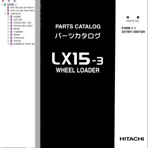 Hitachi LX15-3 Parts Catalog P40M-1-1 301991-00010H