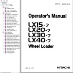 Hitachi LX15-7 LX20-7 LX30-7 LX40-7 Operator's Manual 302992-H0100