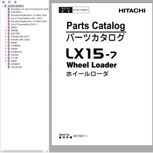 Hitachi LX15-7 Parts Catalog 301991-H0060-4