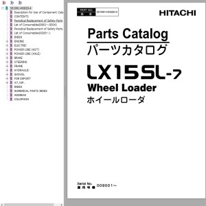 Hitachi LX15SL-7 Parts Catalog 301991-H0020-4