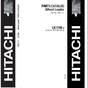 Hitachi LX170E-2 Parts Catalog P42J-1-1