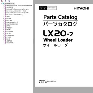 Hitachi LX20-7 Parts Ctalog 302991-H0010-4