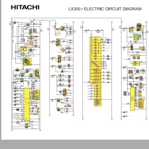 Hitachi LX300-7 Electrical Circuit Diagram WCLA-0458-LX