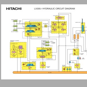 Hitachi LX300-7 Hydraulic Circuit Diagram WCLA-0457-LX