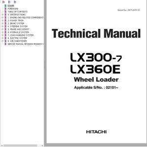Hitachi LX300-7 LX360E Technical Manual KM-TL307E-03