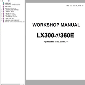 Hitachi LX300-7 LX360E Workshop Manual KM-WL307E-04