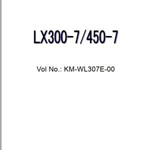 Hitachi LX300-7 LX450-7 Workshop Manual KM-WL307E-00