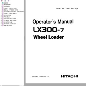 Hitachi LX300-7 Operator's Manual OW-682CE(H)