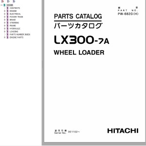 Hitachi LX300-7A Parts Catalog PW-682G(H)