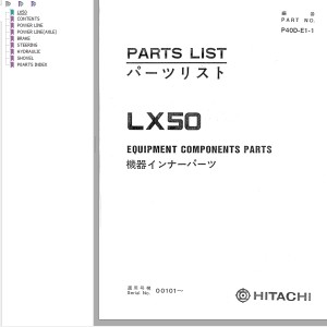 Hitachi LX50 Parts List P40D-E1-1