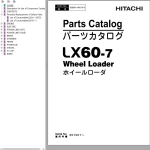 Hitachi LX60-7 Parts Catalog 308991-H0010-3