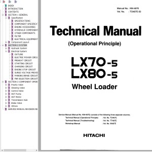 Hitachi LX70-5 LX80-5 Technical Manual(Operational Principle) TO487E-00