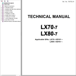 Hitachi LX70-7 LX80-7 Technical Manual T077E-01