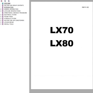 HItachi LX70 LX80 Service Manual KM111-00