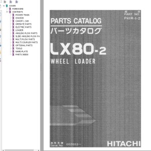 Hitachi LX80-2 Parts Catalog P41R-1-2