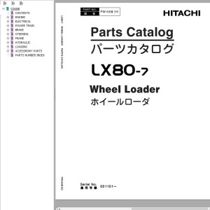 Hitachi LX80-7 Parts Catalog PW-639I(H)