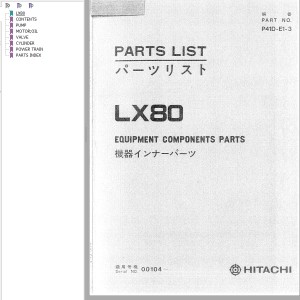 Hitachi LX80 Parts List P41D-E1-3