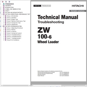 Hitachi ZW100-6 Technical Manual TTNSC60-EN-00