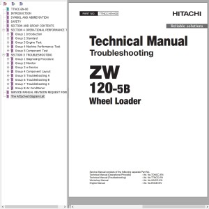 Hitachi ZW120-5B Technical Manual TTNCC-EN-00