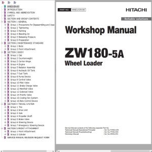 Hitachi ZW180-5A Workshop Manual WNDJ-EN-00